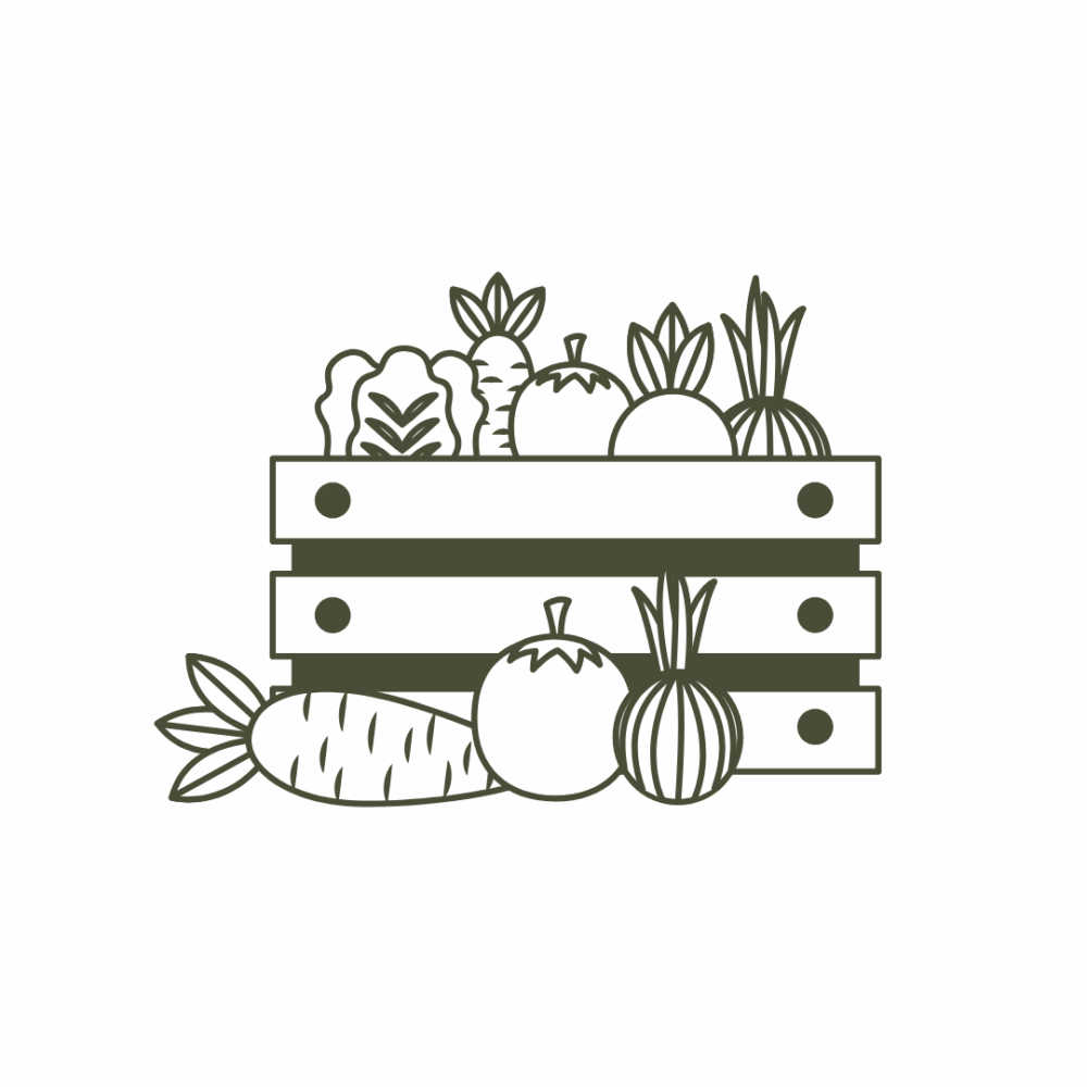 Grafika skrzynki z warzywami